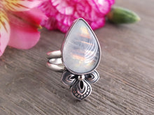 Load image into Gallery viewer, Rainbow Moonstone Ring or Pendant (Choose Your Size)