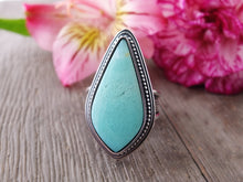 Load image into Gallery viewer, Blue Opalized Wood Ring or Pendant (Choose Your Size)