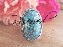 Load image into Gallery viewer, RESERVED: Persian Turquoise w/ Pyrite Ring or Pendant (Choose Your Size)