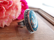 Load image into Gallery viewer, RESERVED: Persian Turquoise w/ Pyrite Ring or Pendant (Choose Your Size)