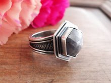 Load image into Gallery viewer, Rose Cut Gray Sapphire Ring or Pendant (Choose Your Size)