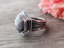 Load image into Gallery viewer, Rose Cut Gray Sapphire Ring or Pendant (Choose Your Size)