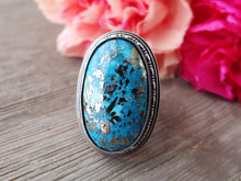 Load image into Gallery viewer, RESERVED: Persian Turquoise w/ Pyrite Ring or Pendant (Choose Your Size)