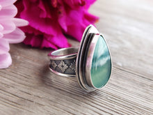 Load image into Gallery viewer, Blue Opalized Wood Ring or Pendant (Choose Your Size)