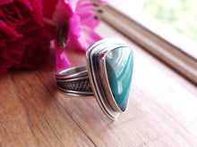 Load image into Gallery viewer, Blue Opalized Petrified Wood Ring or Pendant (Choose Your Size)