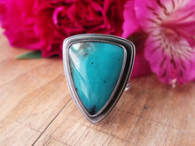 Load image into Gallery viewer, Blue Opalized Petrified Wood Ring or Pendant (Choose Your Size)