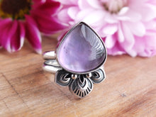 Load image into Gallery viewer, Amethyst and Mother of Pearl Ring or Pendant (Choose Your Size)