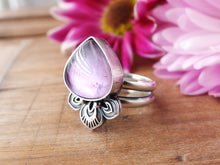 Load image into Gallery viewer, Amethyst and Mother of Pearl Ring or Pendant (Choose Your Size)