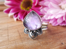 Load image into Gallery viewer, Amethyst and Mother of Pearl Ring or Pendant (Choose Your Size)