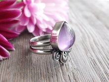 Load image into Gallery viewer, Amethyst and Mother of Pearl Ring or Pendant (Choose Your Size)