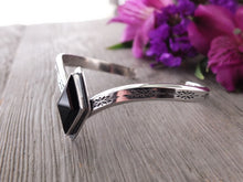 Load image into Gallery viewer, Black Onyx Chevron Cuff Bracelet