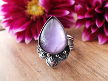 Load image into Gallery viewer, Amethyst and Mother of Pearl Ring or Pendant (Choose Your Size)