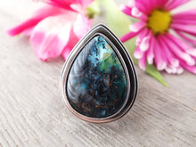 Load image into Gallery viewer, Blue Opalized Wood Ring or Pendant (Choose Your Size)