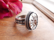 Load image into Gallery viewer, Ammonite with Mother of Pearl Inlay Ring or Pendant (Choose Your Size)