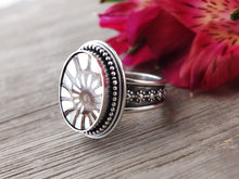 Load image into Gallery viewer, Ammonite with Mother of Pearl Inlay Ring or Pendant (Choose Your Size)