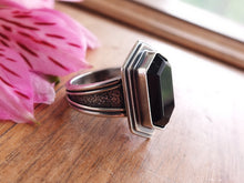 Load image into Gallery viewer, Hexagonal Onyx Ring or Pendant (Choose Your Size)