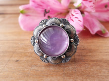 Load image into Gallery viewer, Amethyst and Mother of Pearl Ring or Pendant (Choose Your Size)