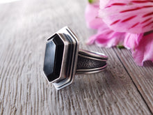 Load image into Gallery viewer, Hexagonal Onyx Ring or Pendant (Choose Your Size)