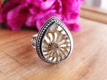 Load image into Gallery viewer, Ammonite with Mother of Pearl Inlay Ring or Pendant (Choose Your Size)