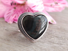 Load image into Gallery viewer, Rainbow Obsidian Heart Ring or Pendant (Choose Your Size)