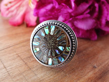 Load image into Gallery viewer, Ammonite with Abalone Inlay Ring or Pendant (Choose Your Size)