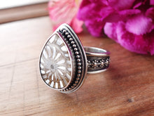 Load image into Gallery viewer, Ammonite with Mother of Pearl Inlay Ring or Pendant (Choose Your Size)