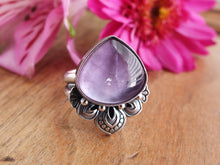 Load image into Gallery viewer, Amethyst and Mother of Pearl Ring or Pendant (Choose Your Size)