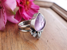 Load image into Gallery viewer, Amethyst and Mother of Pearl Ring or Pendant (Choose Your Size)