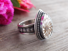 Load image into Gallery viewer, Ammonite with Mother of Pearl Inlay Ring or Pendant (Choose Your Size)