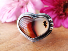 Load image into Gallery viewer, Montana Agate Heart Ring or Pendant (Choose Your Size)