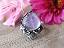 Load image into Gallery viewer, Amethyst and Mother of Pearl Ring or Pendant (Choose Your Size)
