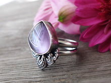 Load image into Gallery viewer, Amethyst and Mother of Pearl Ring or Pendant (Choose Your Size)