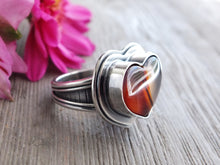 Load image into Gallery viewer, Montana Agate Heart Ring or Pendant (Choose Your Size)
