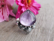 Load image into Gallery viewer, Amethyst and Mother of Pearl Ring or Pendant (Choose Your Size)