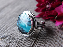 Load image into Gallery viewer, Blue Opalized Petrified Wood Ring or Pendant (Choose Your Size)