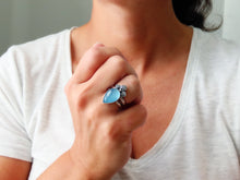 Load image into Gallery viewer, Aquamarine Ring or Pendant (Choose Your Size)