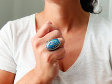 Load image into Gallery viewer, RESERVED: Persian Turquoise w/ Pyrite Ring or Pendant (Choose Your Size)