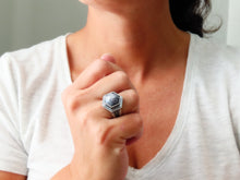 Load image into Gallery viewer, Rose Cut Gray Sapphire Ring or Pendant (Choose Your Size)