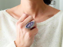 Load image into Gallery viewer, Amethyst Lace Agate Ring or Pendant (Choose Your Size)