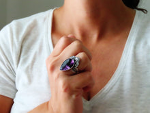 Load image into Gallery viewer, Atomic/Trapiche Amethyst Ring or Pendant (Choose Your Size)