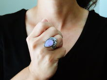 Load image into Gallery viewer, Amethyst and Mother of Pearl Ring or Pendant (Choose Your Size)