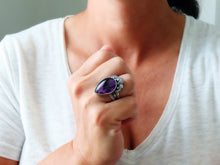 Load image into Gallery viewer, Atomic/Trapiche Amethyst Ring or Pendant (Choose Your Size)