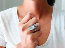 Load image into Gallery viewer, Rainbow Moonstone Ring or Pendant (Choose Your Size)