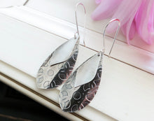 Load image into Gallery viewer, Long Silver Dangle Earrings