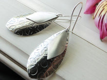 Load image into Gallery viewer, Long Silver Dangle Earrings