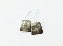 Load image into Gallery viewer, Modern Square Long Silver Earrings