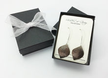 Load image into Gallery viewer, Long Silver Leaf Dangle Earrings