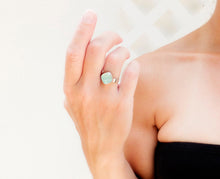 Load image into Gallery viewer, Aqua Stone Ring (Choose Your Size)