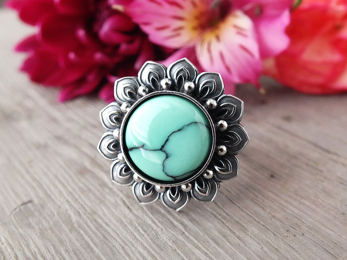 Emerald Rose Variscite Ring or Pendant (Choose Your Size)