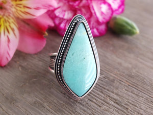 Blue Opalized Wood Ring or Pendant (Choose Your Size)